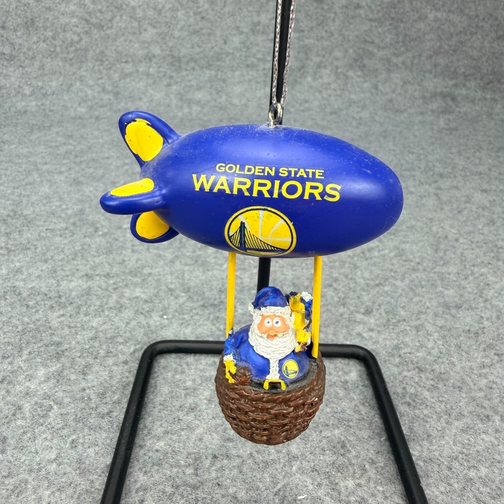 Golden State Warriors Santa Hot Air Balloon Christmas Ornament NBA FOCO